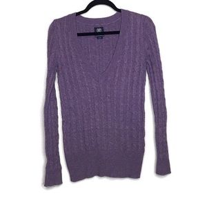 American Eagle Outfitters purple cableknit sweater